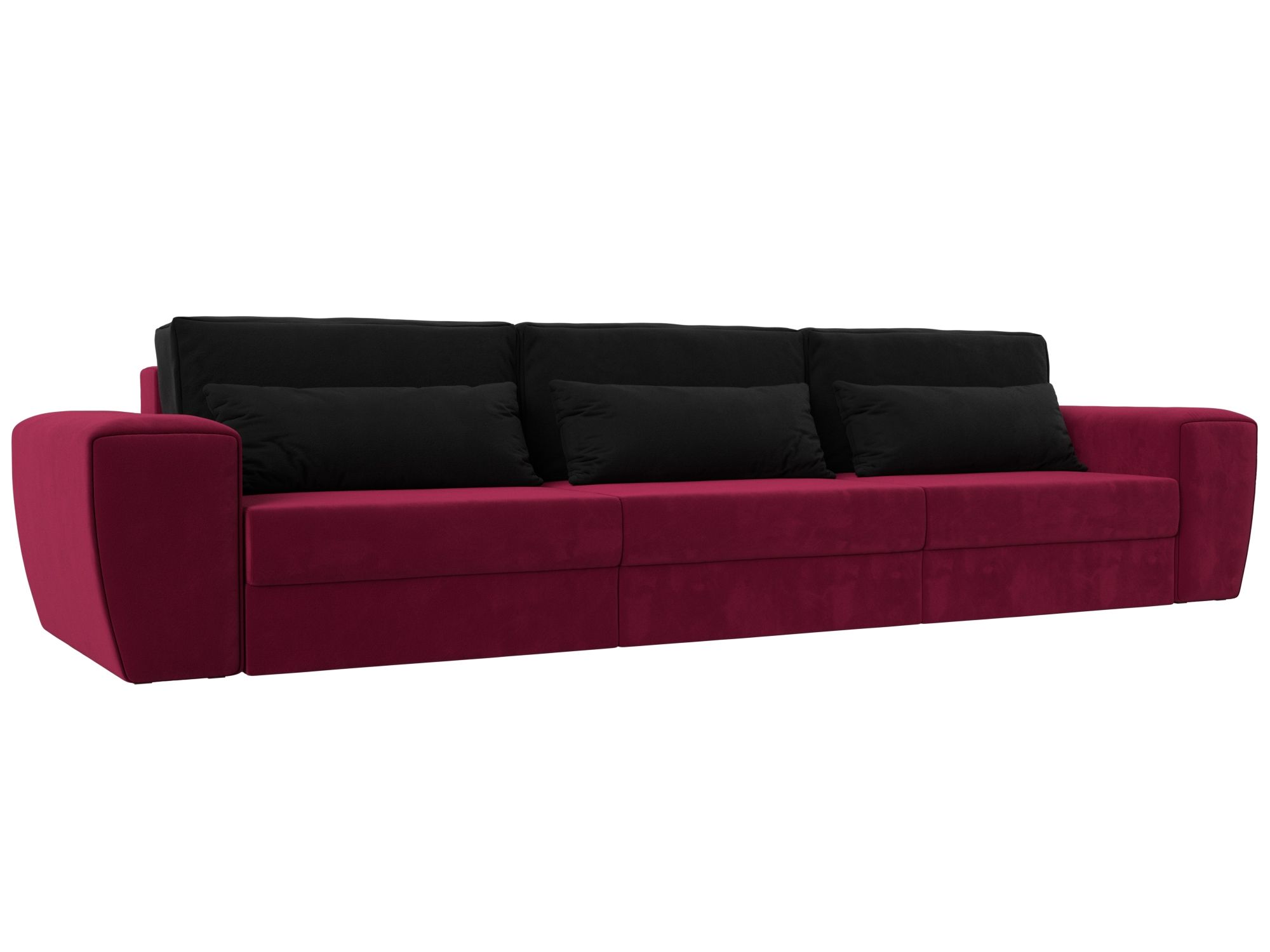 

Прямой диван Лига Диванов Лига-008 Long 372х107х94 см, бордовый\черный, Прямой диван Лига-008 Long