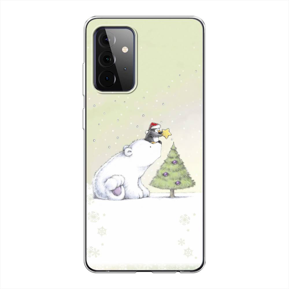 

Чехол на Samsung Galaxy A72 "Украшение елки", Белый;бежевый, 2101950-5