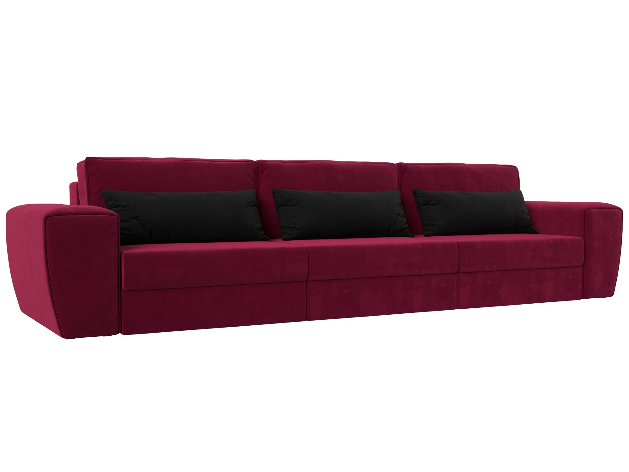

Прямой диван Лига Диванов Лига-008 Long 372х107х94 см, бордовый\черный, Прямой диван Лига-008 Long