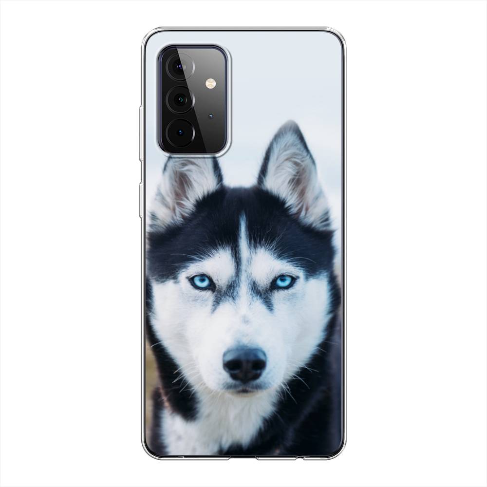 

Чехол на Samsung Galaxy A72 "Хаски 2", Синий;белый, 2101950-1
