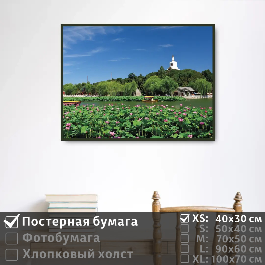 

Постер на стену ПолиЦентр Лотосы в озере китай 40х30 см, ЛотосыВОзереКитай