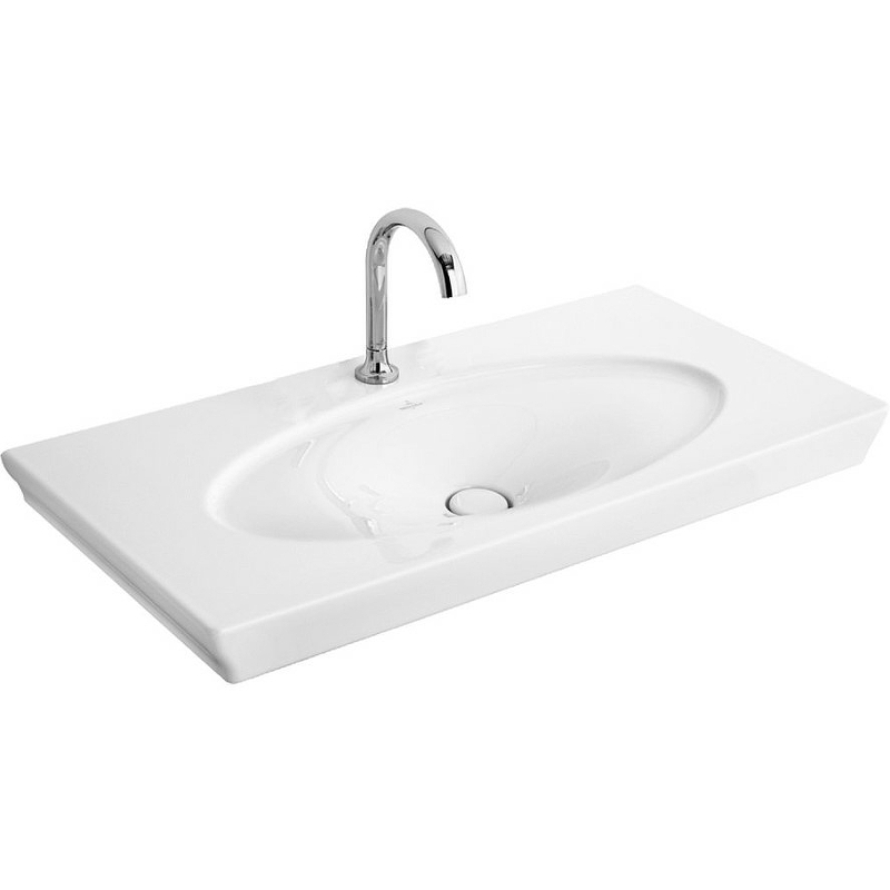 фото Раковина villeroy&boch la belle 100 612411r1 альпийский белый villeroy & boch