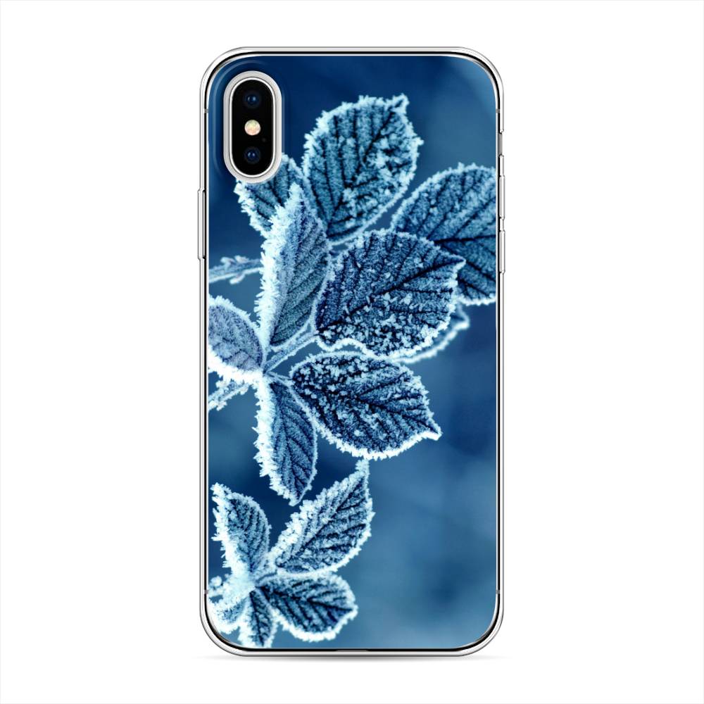 

Чехол на Apple iPhone X "Зима 6", Бирюзовый;белый, 11050-2