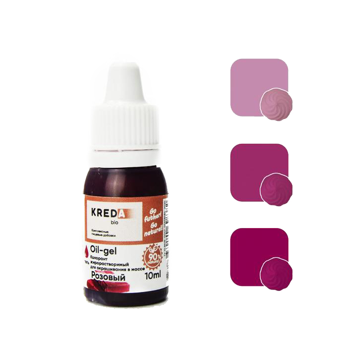 

Краситель пищевой Oil-gel, жирорастворимый, розовый, 10 мл