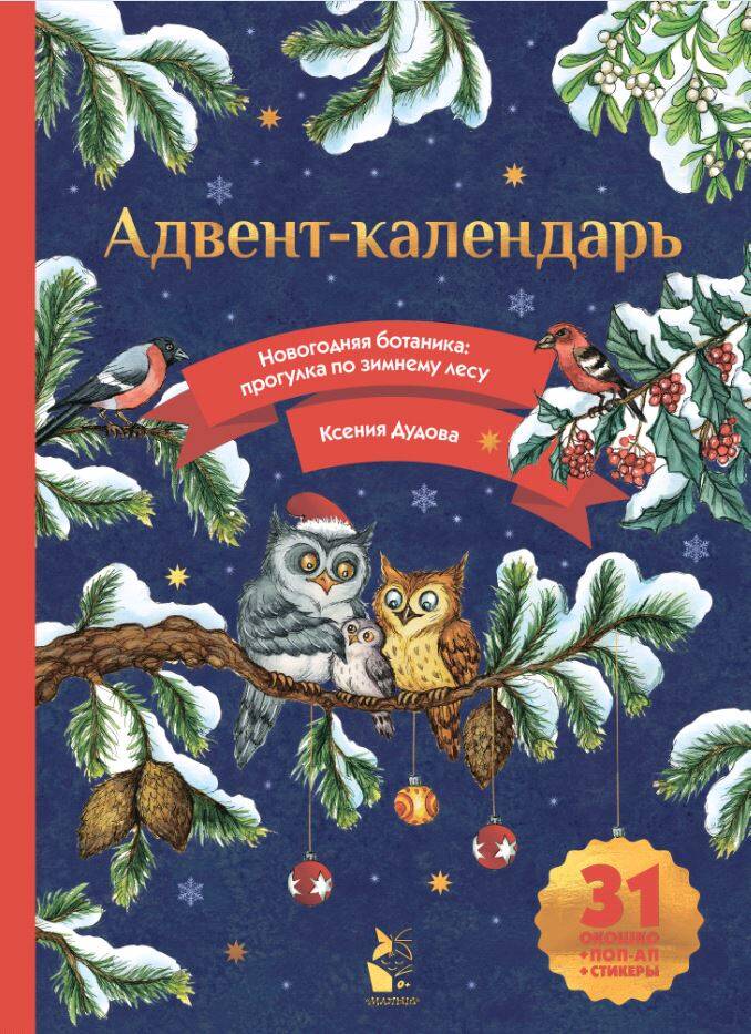 Адвент-календарь АСТ Новогодняя ботаника прогулка по зимнему лесу