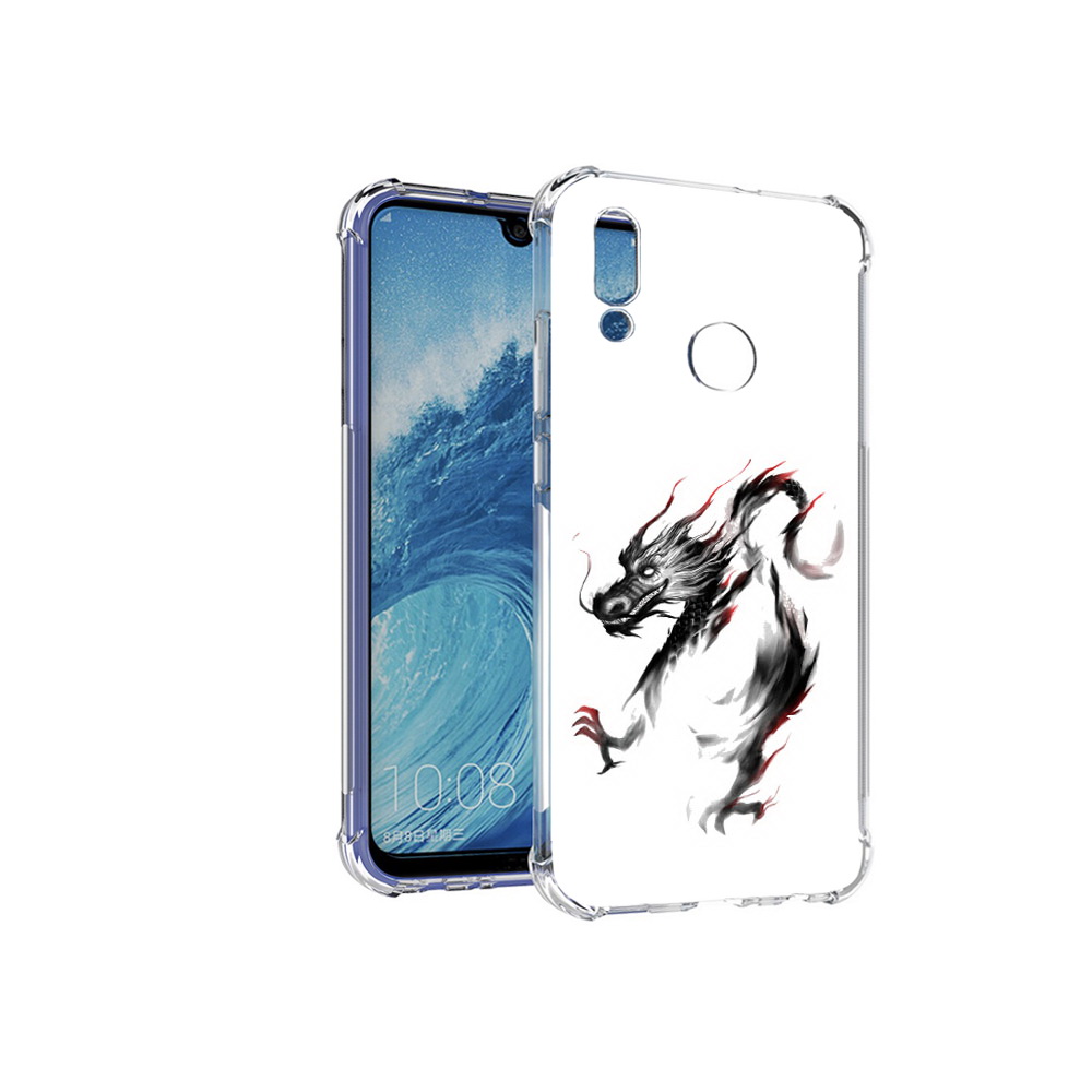 

Чехол MyPads Tocco для Huawei P Smart (2019) черный дракон, Прозрачный, Tocco