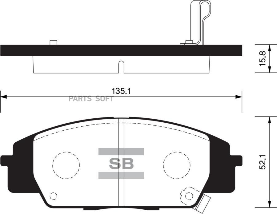

Тормозные колодки Sangsin brake передние sp1434