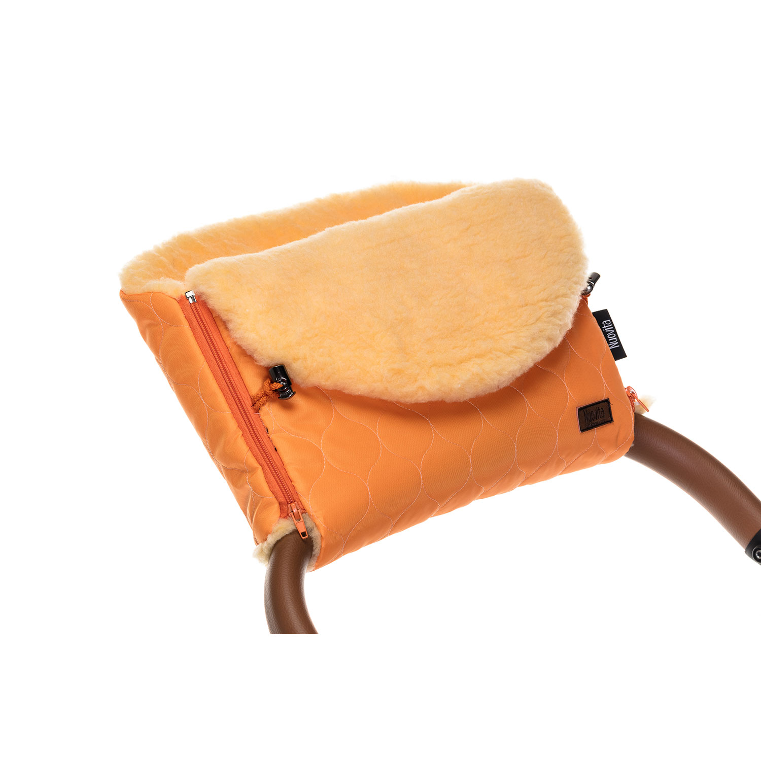 Муфта меховая для коляски Nuovita Polare Pesco оранжевая