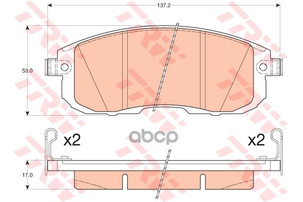 

Колодки Тормозные Nissan Cube (08-),Tiida (04-) Передние (4Шт.) Trw Gdb3616