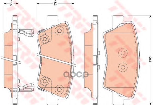 

Колодки Тормозные Hyundai Solaris,Sonata Kia Soul Задние (4Шт.) Trw Gdb3494