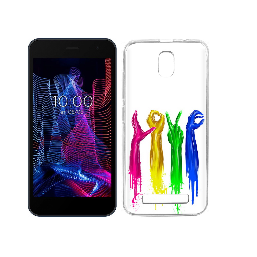 

Чехол MyPads Tocco для BQ 5047L Like яркие руки love, Прозрачный, Tocco