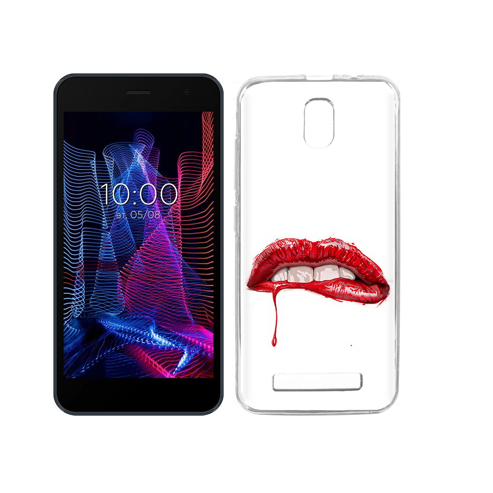 

Чехол MyPads Tocco для BQ 5047L Like яркие красные губы, Прозрачный, Tocco