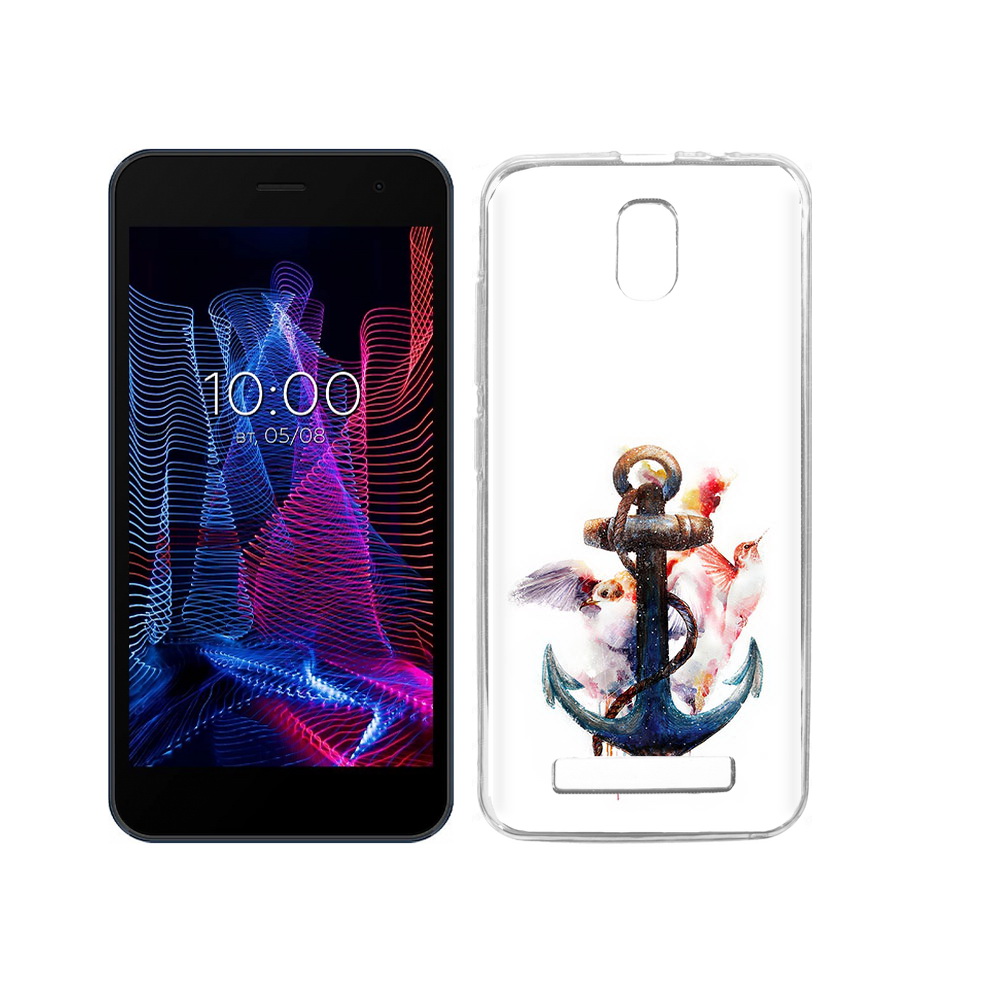 

Чехол MyPads Tocco для BQ 5047L Like якорь с птицами, Прозрачный, Tocco