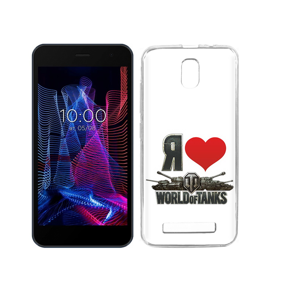 

Чехол MyPads Tocco для BQ 5047L Like я люблю ворлд оф танк, Прозрачный, Tocco