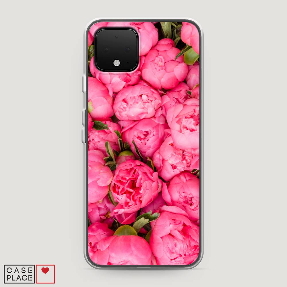 фото Силиконовый чехол "прекрасные пионы" на google pixel 4 awog