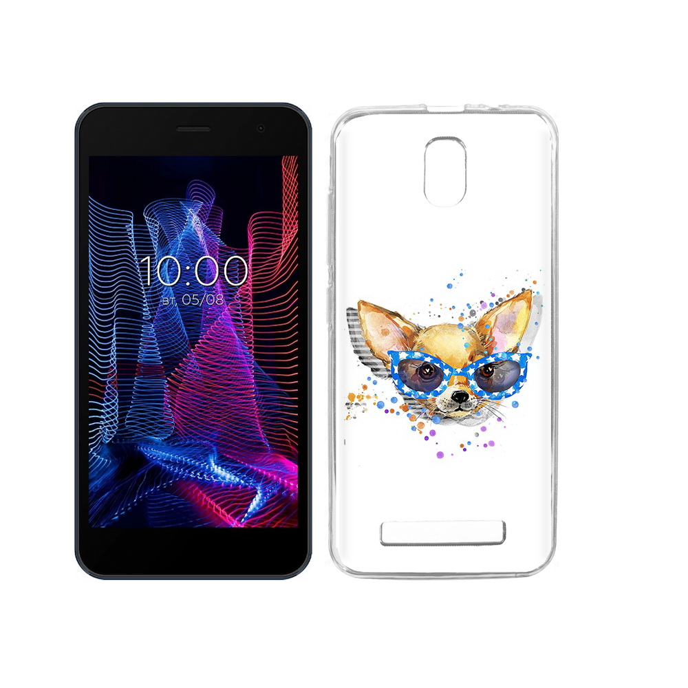 

Чехол MyPads Tocco для BQ 5047L Like чихуа-хуа в очках, Прозрачный, Tocco