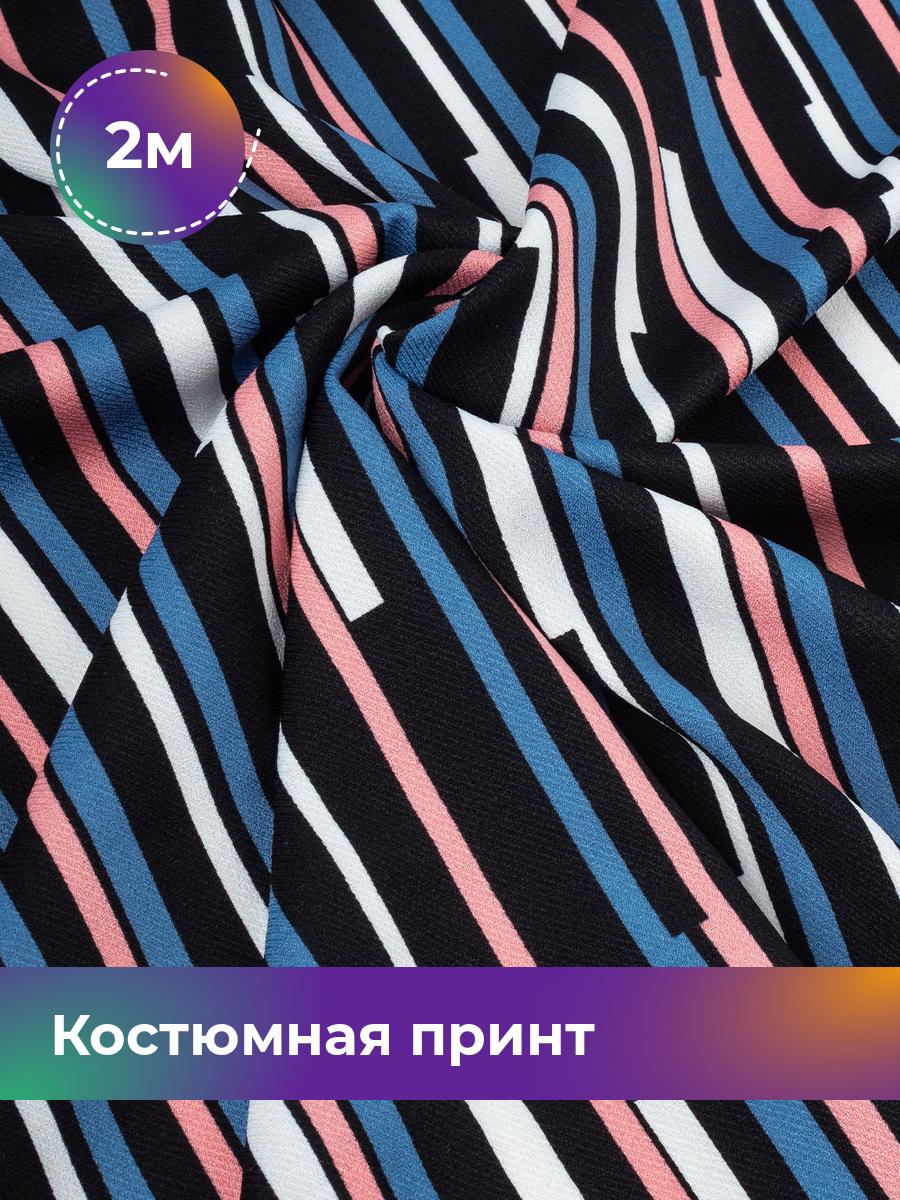 

Ткань Костюмная принт Рококо Shilla, отрез 2 м * 150 см, мультиколор 002, Голубой, 17572114