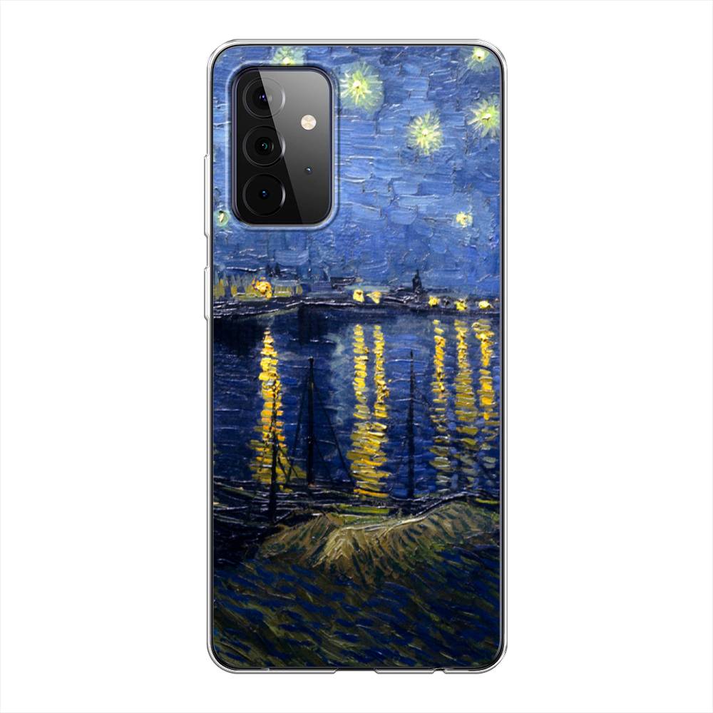 

Чехол на Samsung Galaxy A72 "Звездная ночь над Роной", Синий;желтый, 2101950-4