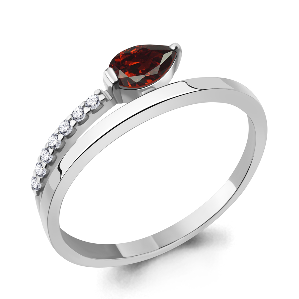 

Кольцо из серебра с гранатом Aquamarine Aquamarine 6962203А_925_р р, 6962203А_925_р