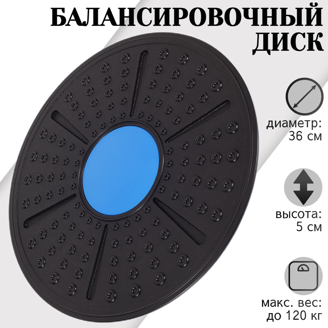 

Балансировочный диск STRONG BODY для развития равновесия, d 36 см, черно-синий, Синий;черный, 1021