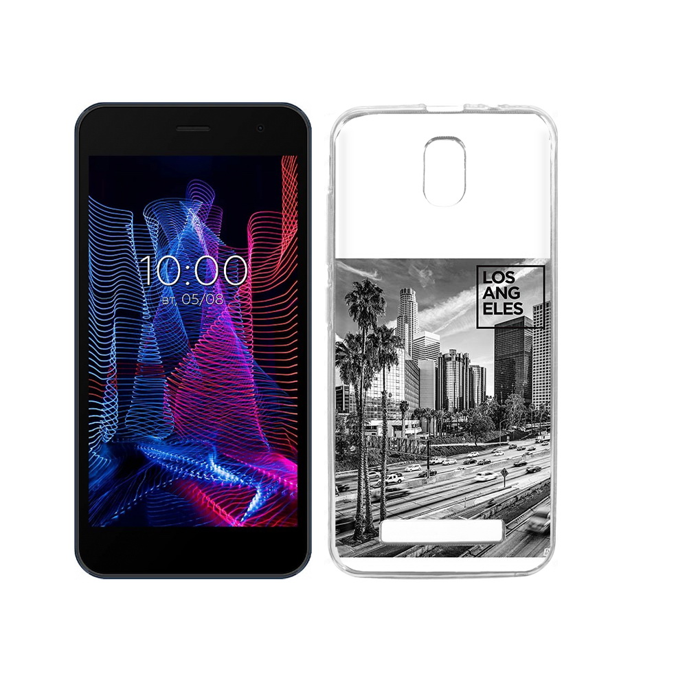 

Чехол MyPads Tocco для BQ 5047L Like черно белый лос анджелес, Прозрачный, Tocco