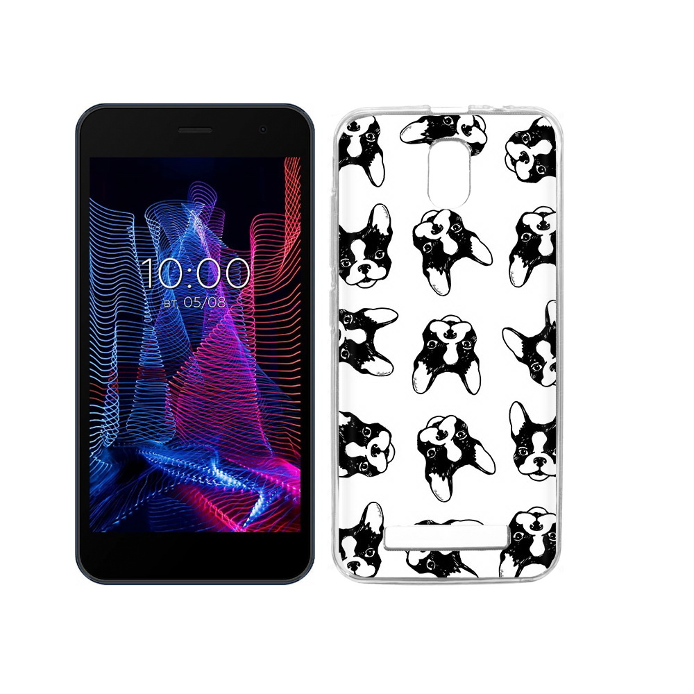 

Чехол MyPads Tocco для BQ 5047L Like черно белые собачки, Прозрачный, Tocco