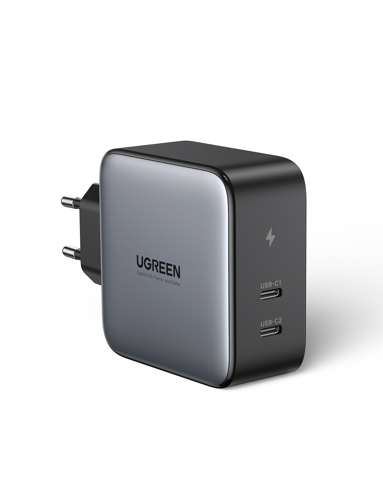 фото Сетевое зарядное устройство ugreen cd254 отсутствует 2xusb type-c 5 а черный