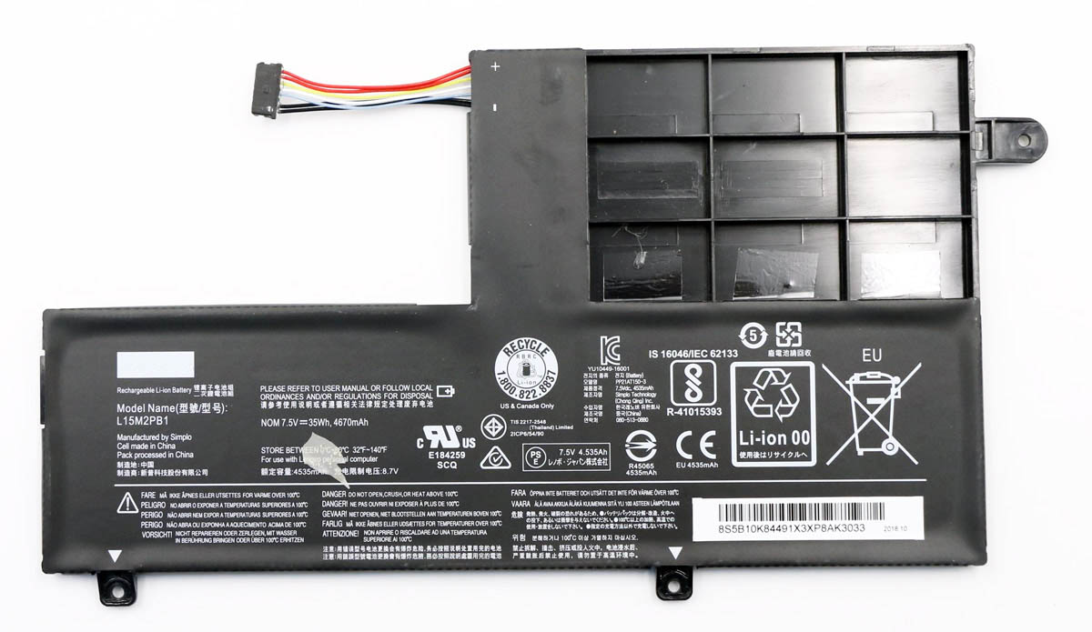 Аккумулятор OEM для Lenovo Ideapad Flex 4 1470 (L15L2PB1) 7.6V 35Wh