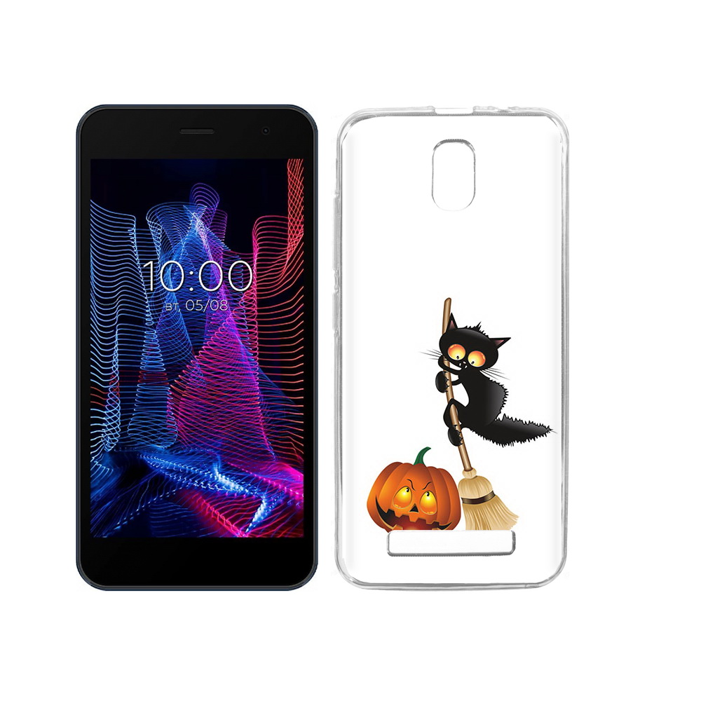 

Чехол MyPads Tocco для BQ 5047L Like хэлуинский котик, Прозрачный, Tocco