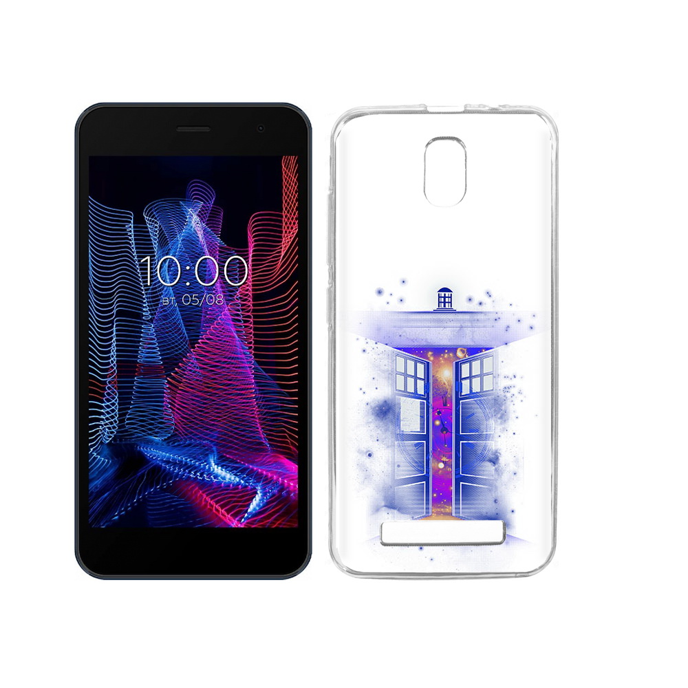 

Чехол MyPads Tocco для BQ 5047L Like фиолетовый уголок абстракция, Прозрачный, Tocco