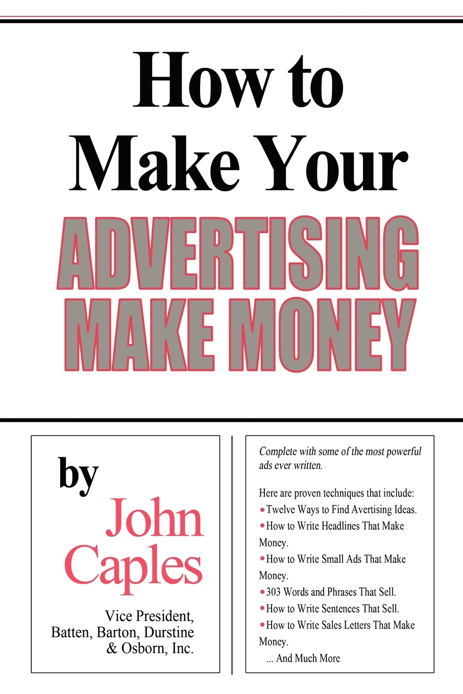 

How to Make Your Advertising Make Money