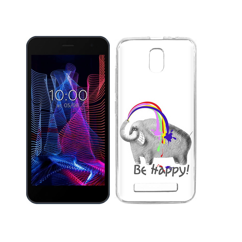 

Чехол MyPads Tocco для BQ 5047L Like счастливый слон, Прозрачный, Tocco
