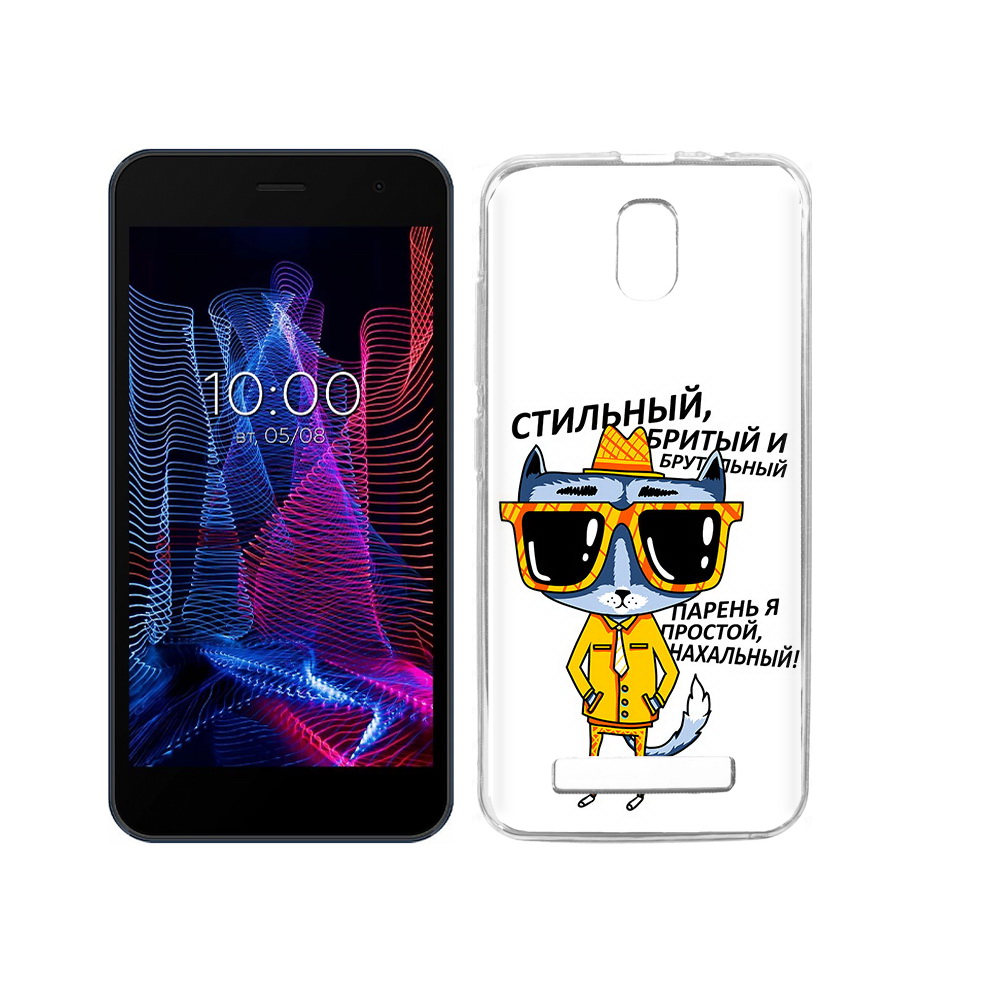 

Чехол MyPads Tocco для BQ 5047L Like стильный кот, Прозрачный, Tocco