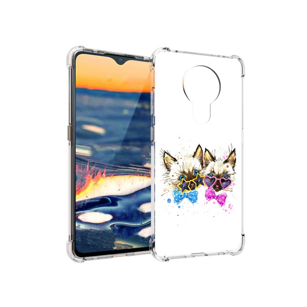 

Чехол MyPads Tocco для Nokia 5.3 милые котята (PT227052.106.474), Прозрачный, Tocco