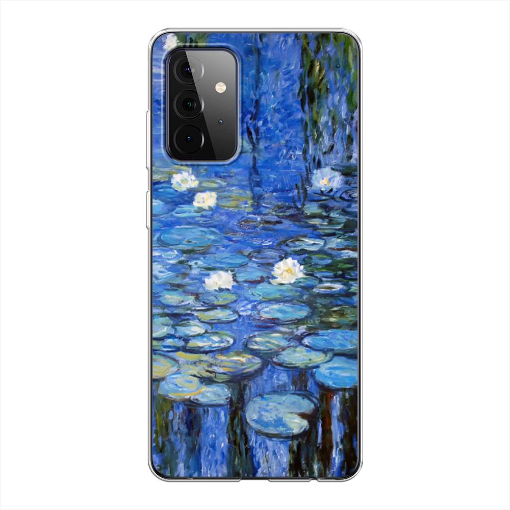 

Чехол на Samsung Galaxy A72 "Нарисованный пруд", Синий;зеленый, 2101950-4