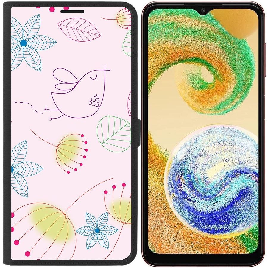 

Чехол-книжка Eco для Samsung Galaxy A04s (A047) Цветочный паттерн 5 (черный)
