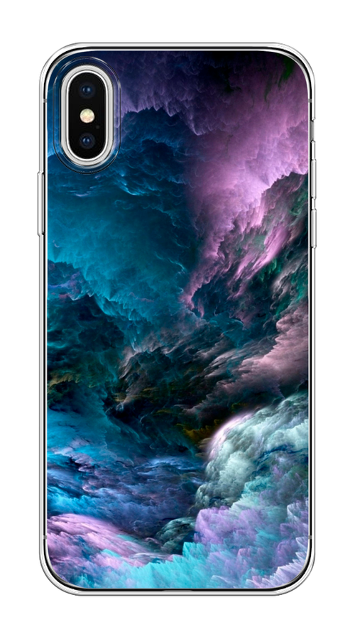 

Чехол на Apple iPhone X "Загадочное небо", Синий;фиолетовый, 11050-2