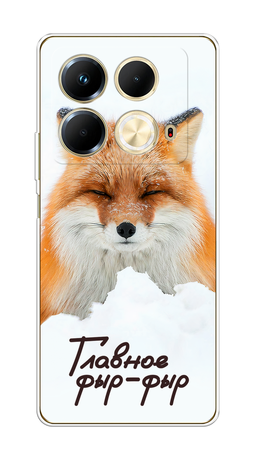 

Чехол на Infinix Note 40 "Снежный фыр-фыр", Оранжевый;белый;коричневый, 3105850-1
