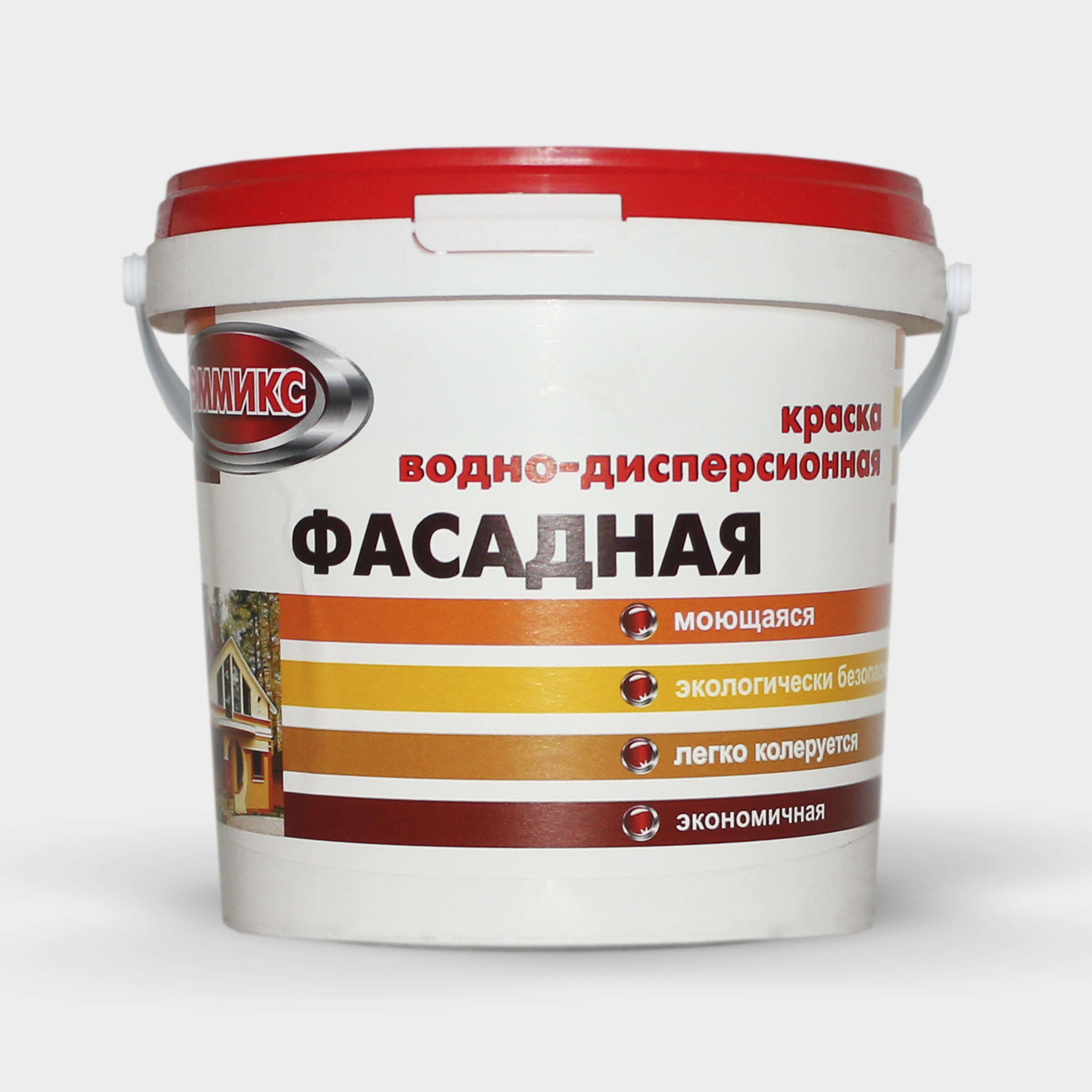 

ЭММИКС фасадная краска белоснежная для наружных и внутренних работ / 1,4кг