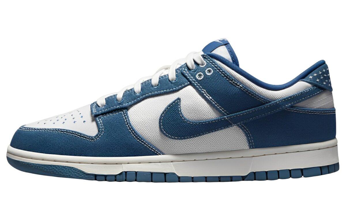 

Кеды унисекс Nike Dunk Low Industrial Blue белые 45 EU, Белый, Dunk Low Industrial Blue