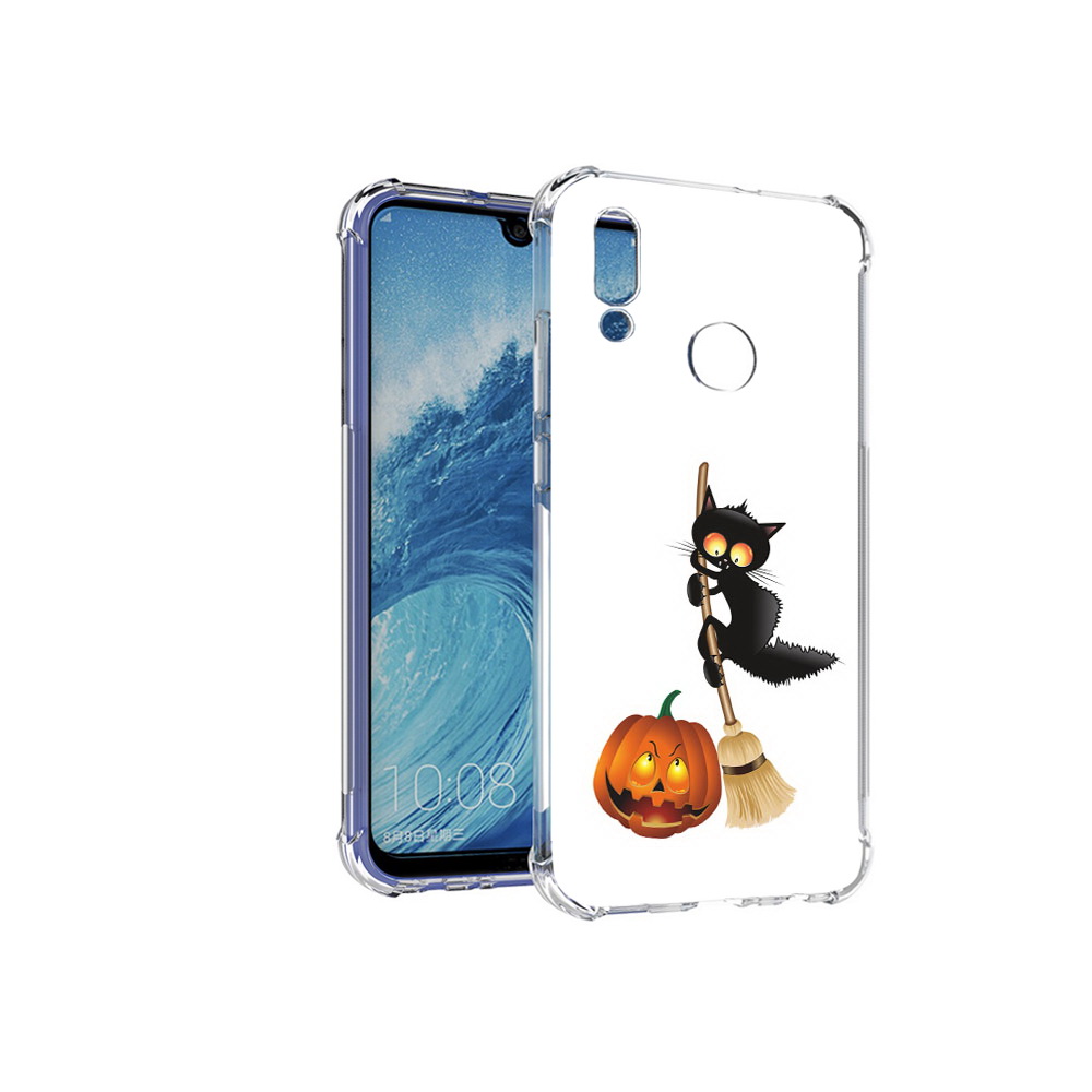 

Чехол MyPads Tocco для Huawei P Smart (2019) хэлуинский котик, Прозрачный, Tocco