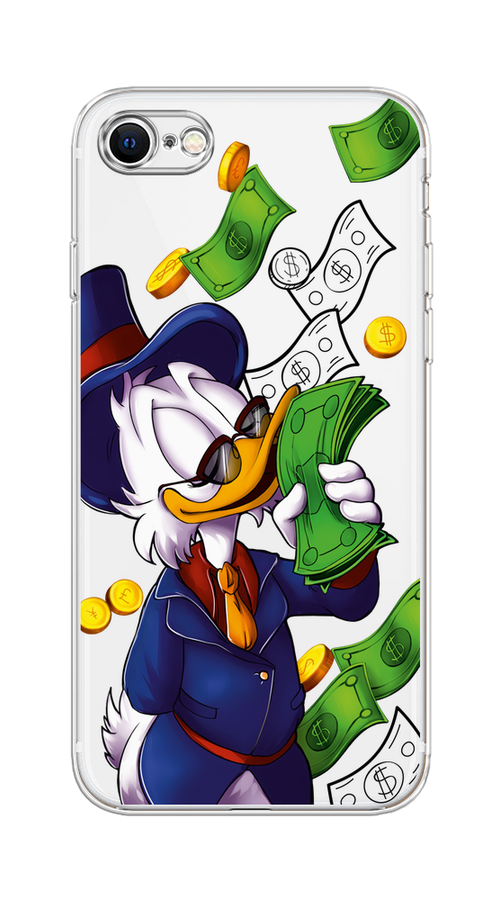 

Чехол на Apple iPhone 8 "Scrooge McDuck with Money", Синий;зеленый;белый, 10850-6