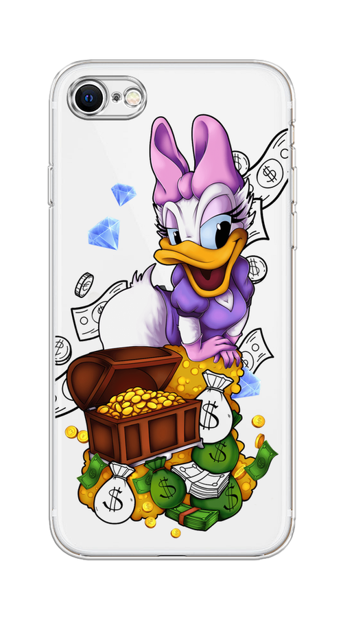 

Чехол на Apple iPhone 8 "Rich Daisy Duck", Коричневый;белый;фиолетовый, 10850-6