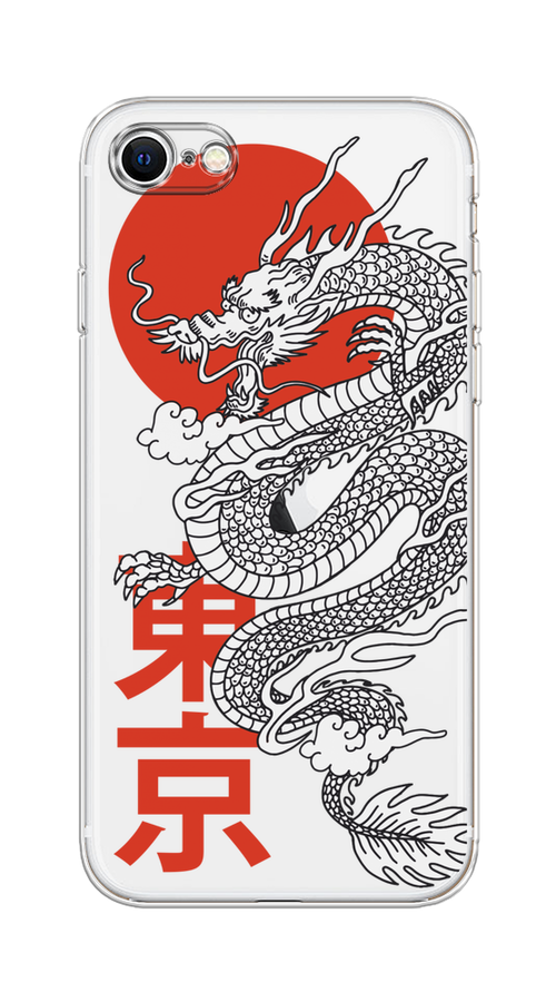 

Чехол на Apple iPhone 8 "Китайский дракон", Черный;красный;белый, 10850-1