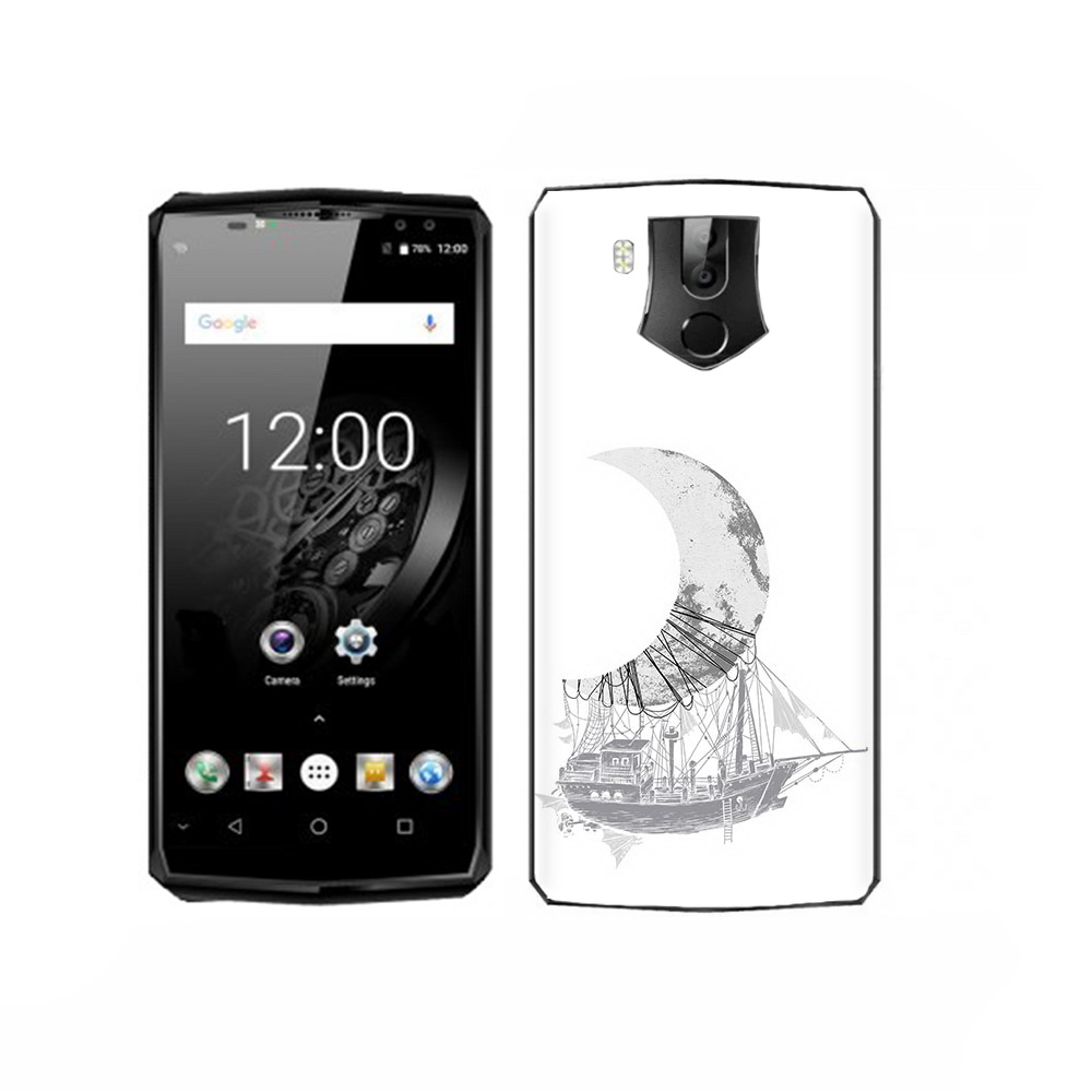 

Чехол MyPads Tocco для Oukitel K10 черно белый корабль полумесяц, Прозрачный, Tocco