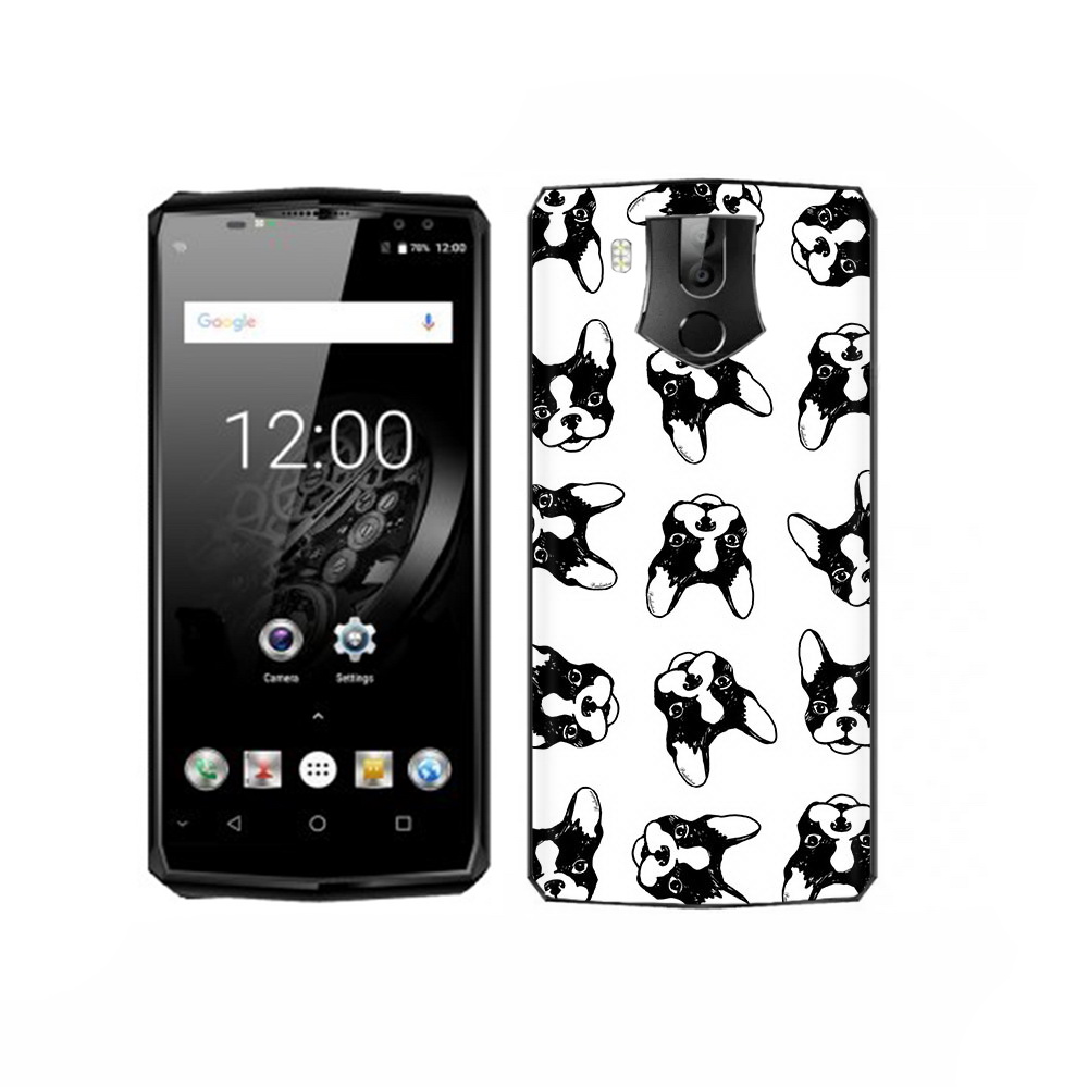 

Чехол MyPads Tocco для Oukitel K10 черно белые собачки, Прозрачный, Tocco