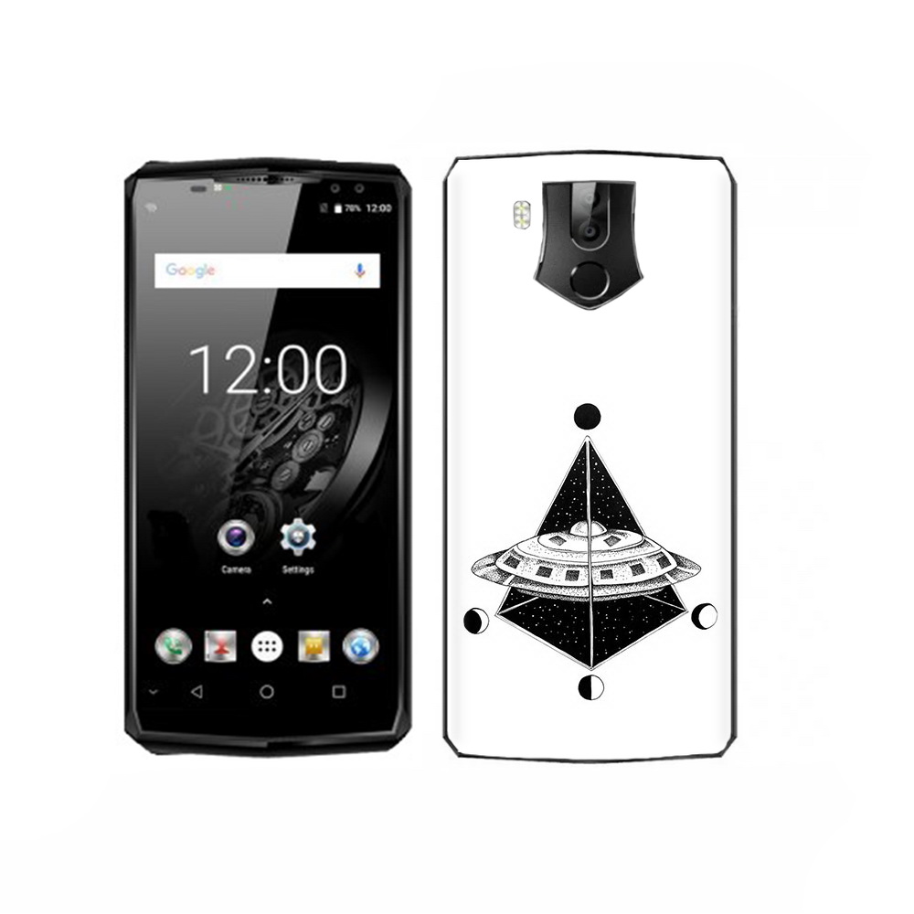 

Чехол MyPads Tocco для Oukitel K10 черно белая летающая тарелка, Прозрачный, Tocco