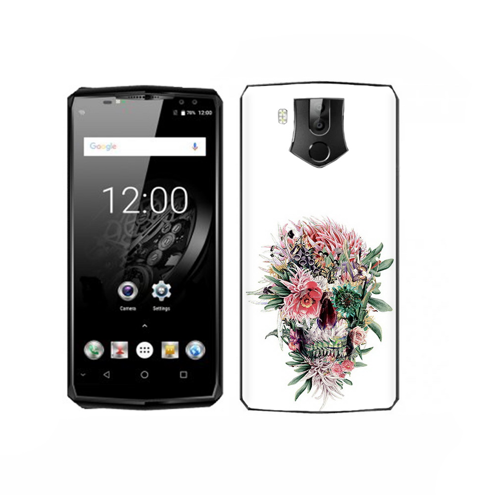 

Чехол MyPads Tocco для Oukitel K10 череп из цветов, Прозрачный, Tocco