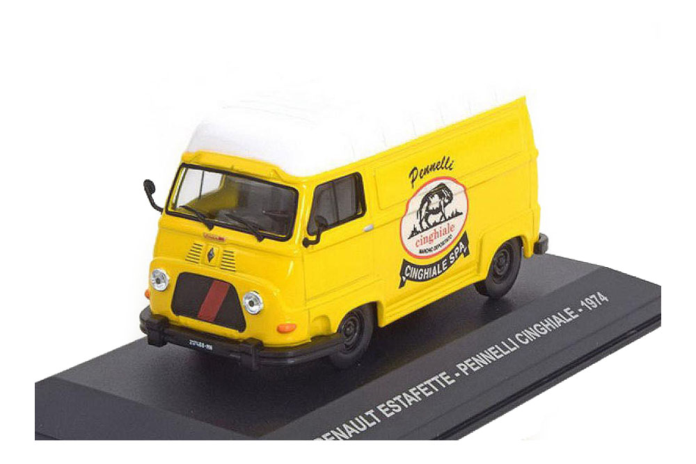 Модель коллекционная ALTAYA Renault estafette pennelli cinghiale 1974 yellow/white