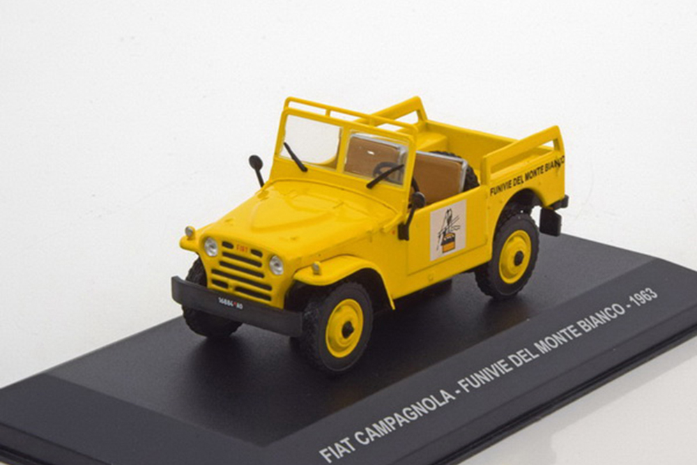 

Модель коллекционная ALTAYA Fiat campagnola 4Х4 funivie del monte bianco 1963 yellow, Желтый